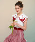 Butterfly Embroidery Collar Blouse